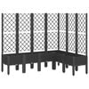 vidaXL Garden Planter with Trellis Black 160x120x142 cm PP