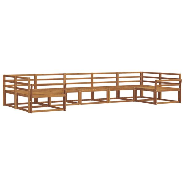 vidaXL Outdoor Sofa Set 7 pcs Natural Solid Acacia Wood