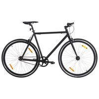 vidaXL Fixed Gear Bike Black 700c 55 cm