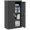 vidaXL Storage Cabinet 2 pcs Black 80 x 40 x140 cm Steel