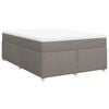 vidaXL Box Spring Bed with Mattress Taupe 140x200 cm Fabric