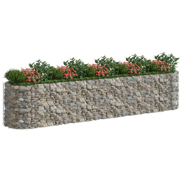 vidaXL Gabion Raised Bed Galvanised Iron 500x100x100 cm