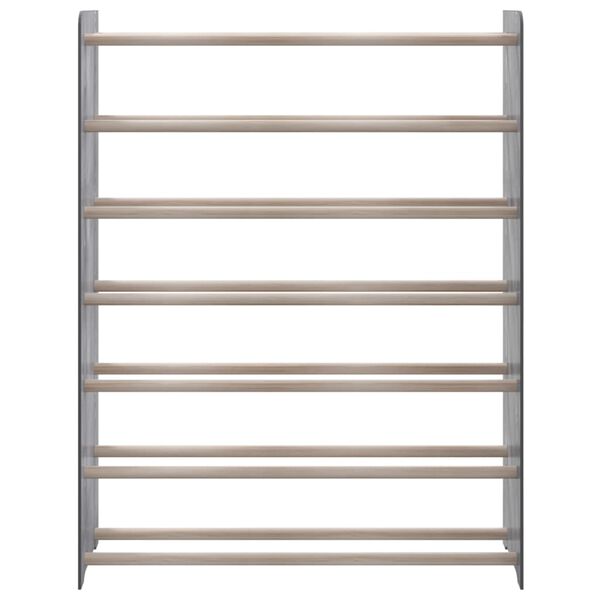 vidaXL Shoe Rack Grey 90x24x117 cm Engineered Wood