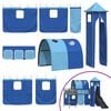 vidaXL Kids'Loft Bed Frame Black and Blue 74.5 x 190 cm Metal