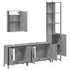 vidaXL 4 Piece Bathroom Furniture Set Grey Sonoma Engineered Wood