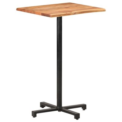 vidaXL Bar Table with Live Edges 60x60x110 cm Solid Acacia Wood
