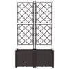 vidaXL Garden Planter 2 pcs Brown 80 x 40 x 143 cm Plastic