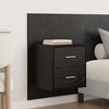vidaXL Headboard with Cabinet 3 pcs Black Oak Engineered Wood