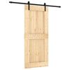 vidaXL Sliding Door with Hardware Set 90x210 cm Solid Wood Pine