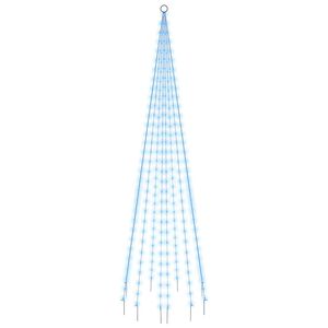 vidaXL Christmas Tree on Flagpole Blue 310 LEDs 300 cm