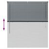 vidaXL Venetian Blinds with Curtains Dark Grey 130 x 110 cm Aluminium