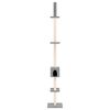 vidaXL Floor to Ceiling Cat Tree Light Grey 250.5-276.5 cm