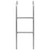 vidaXL 2-Step Trampoline Ladder Steel Silver 102.6 cm