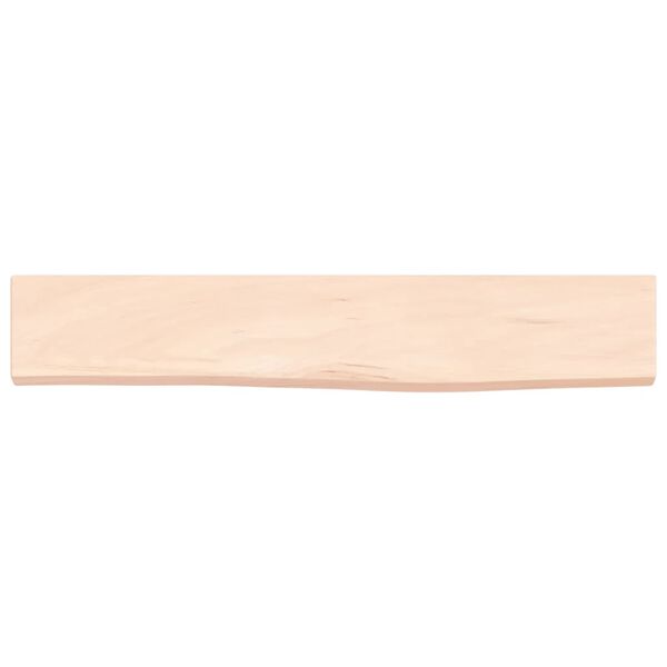 vidaXL Wall Shelf 60x10x2 cm Untreated Solid Wood Oak