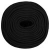 vidaXL Work Rope Black 10 mm 100 m Polyester