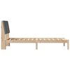 vidaXL Bed frame Brown and dark grey 90 x 190 cm Solid pine wood