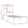 vidaXL Bed Frame without Mattress 75x190 cm Small Single Solid Wood