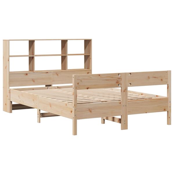 vidaXL Bookcase Bed without Mattress 120x200cm Solid Wood Pine