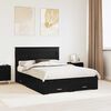 vidaXL Bed Frame with Headboard Black Oak 140 x 190 cm Engineered Wood
