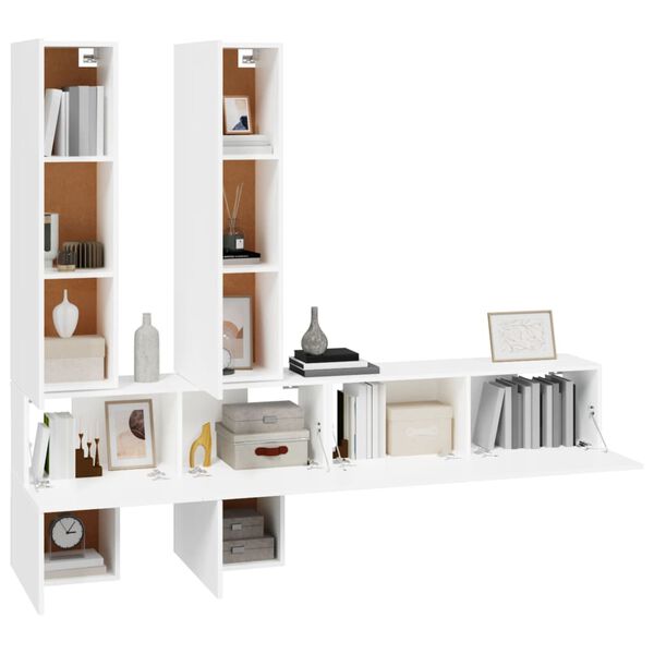 vidaXL Wall-mounted TV Cabinet White Engineered Wood
