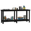 vidaXL Work Bench Black 180x50x80 cm Solid Wood Pine