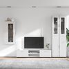 vidaXL TV Cabinet Set with Drawer with Shelf White Engineered Wood