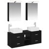 vidaXL Bathroom Furniture Set 5 pcs Black Oak