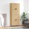 vidaXL Highboard Sonoma Oak 69.5x34x180 cm Engineered Wood
