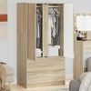 vidaXL Cabinet with Door Sonoma Oak 79.5 x 49 x 156 cm Engineered Wood