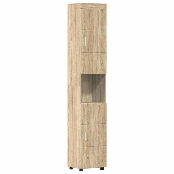 vidaXL Bathroom Cabinet Set TULUM Sonoma Oak 37 x 31.5 x 203 cm