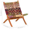 vidaXL Folding Chindi Chair Multicolours Fabric
