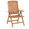 vidaXL Reclining Garden Chairs 4 pcs Solid Teak Wood