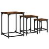 vidaXL Nesting Coffee Tables 3 pcs Smoked Oak Engineered Wood