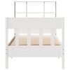 vidaXL Bed Frame without Mattress White 90x200 cm Solid Wood Pine
