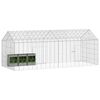 vidaXL Rabbit Cage Silver 200 x 78 x 78 cm Galvanised Steel