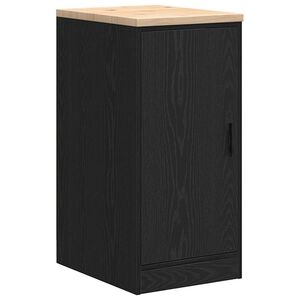 vidaXL Garage Storage Cabinet Black 40x51x85 cm Solid Wood Pine