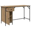 vidaXL Computer Desk Artisan Oak 131 x 48 x 75 cm Engineered Wood