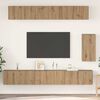 vidaXL TV Cabinet Set Wall-mounted 6 pcs Artisan oak Engineered wood