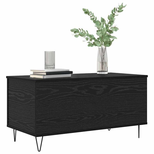 vidaXL Coffee Table Black oak 90 x 44.5 x 45 cm Engineered wood