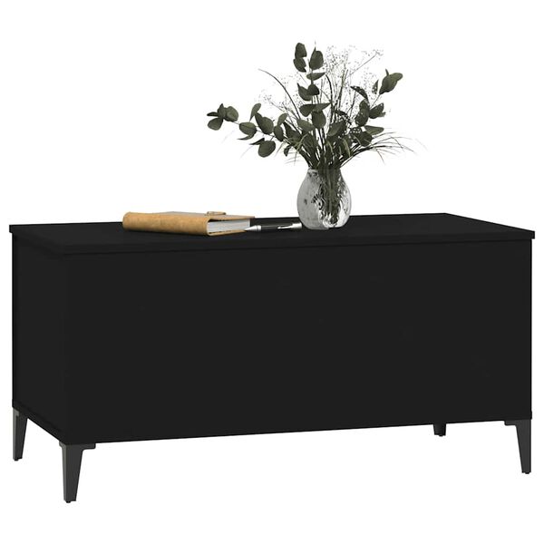 vidaXL Coffee Table Black 90x44.5x45 cm Engineered Wood