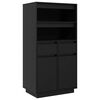 vidaXL Highboard Black 60x40x116.5 cm Solid Wood Pine