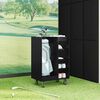 vidaXL Golf Cabinet with Wheel Plain Black Oak 65 x 45 x 98 cm
