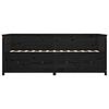 vidaXL Day Bed without Mattress Black 90x190 cm Single Solid Wood Pine
