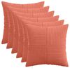 vidaXL Cushion Cover 6 pcs ALMELO Red Orange 45 x 45 cm Corduroy