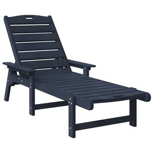 vidaXL Sun Lounger 2 pcs Polyethylene Navy