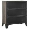 vidaXL Storage Cabinet Grey 72x36x82 cm Metal and MDF