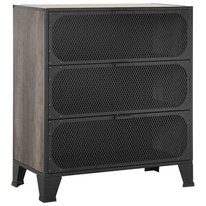 vidaXL Storage Cabinet Grey 72x36x82 cm Metal and MDF