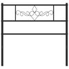 vidaXL Metal Headboard Black 100 cm
