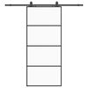vidaXL Sliding Door with Hardware Set Black 90x205 cm ESG Glass
