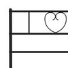 vidaXL Metal Bed Frame without Mattress with Headboard Black 135x190cm